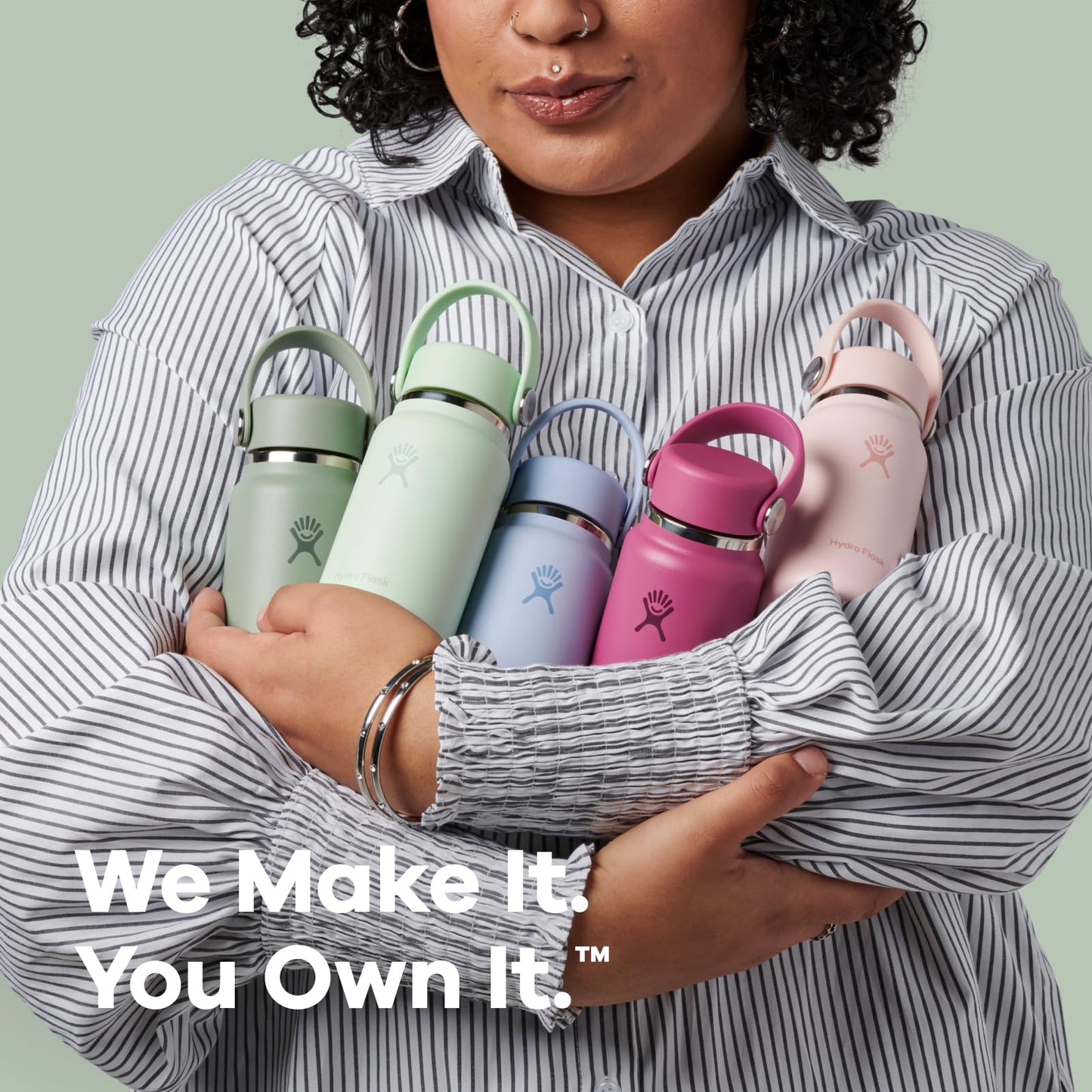 Hydro Flask Micro Bottle - Insulated Mini Leak Proof Flask for Purse or Pocket in 6.7 Oz Reef Pink