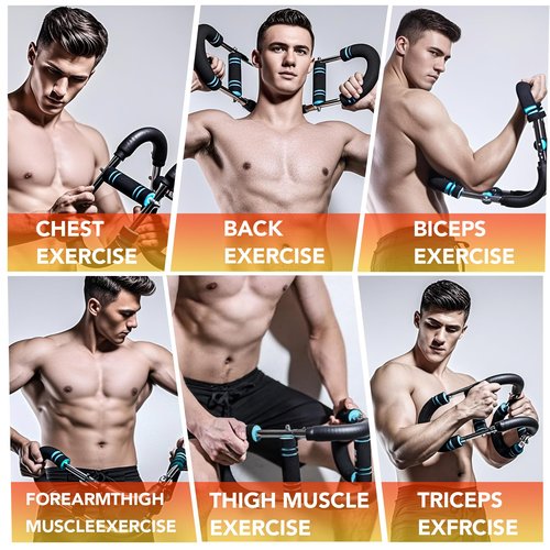 BudgetBliss Chest Workout Equipment, Twister Arm Trainer, Adjustable 5 Resistance Levels (66-110 lbs), Ergonomic Home Gym Strength Trainer, Chest & Arm Workout Equipment for Men & Women