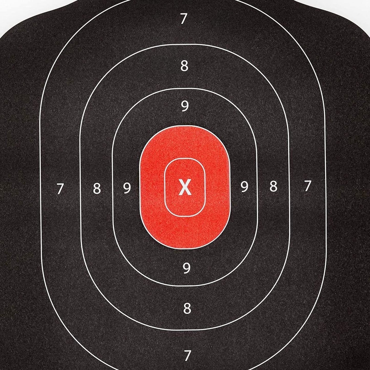 Juvale 50 Pack Paper Shooting Targets for Range, Bulk for Hunting, Silhouette with Red Bullseye (14x22 in) - Targets for Shooting Range