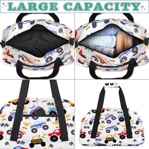Kids Duffel Bag for Boys - Sport Gym Bag for Woman Man Weekender Overnight Bag Travel Duffle Bag Practice Workout Dance(Car)