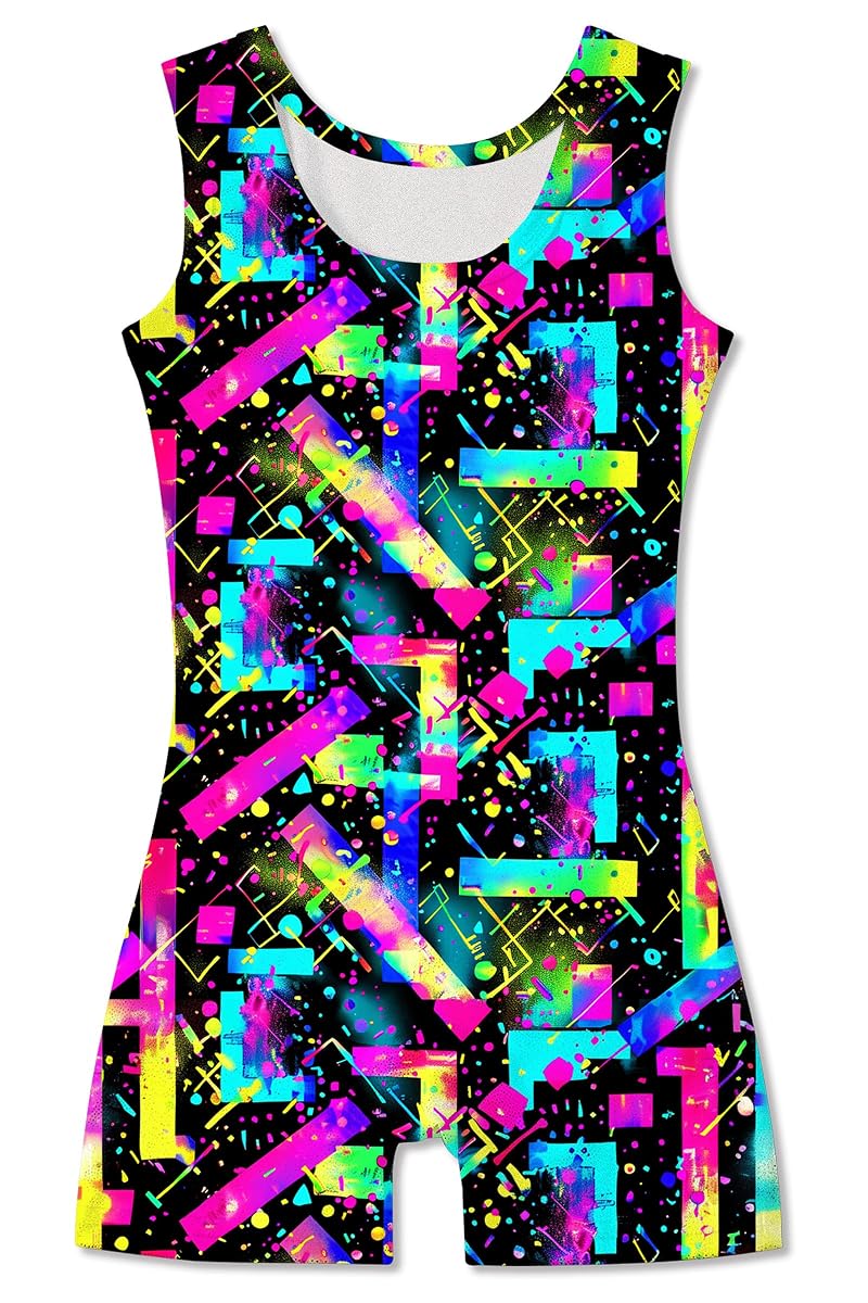 Girls Gymnastics Leotard Unitard with Shorts - 80s90s 5-6 Years (Variation of THIS listing)