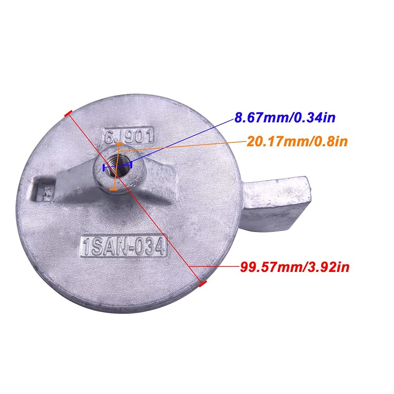 Outboard Trim Tab Anode 6J9-45371-00 for Yamaha 115-200HP