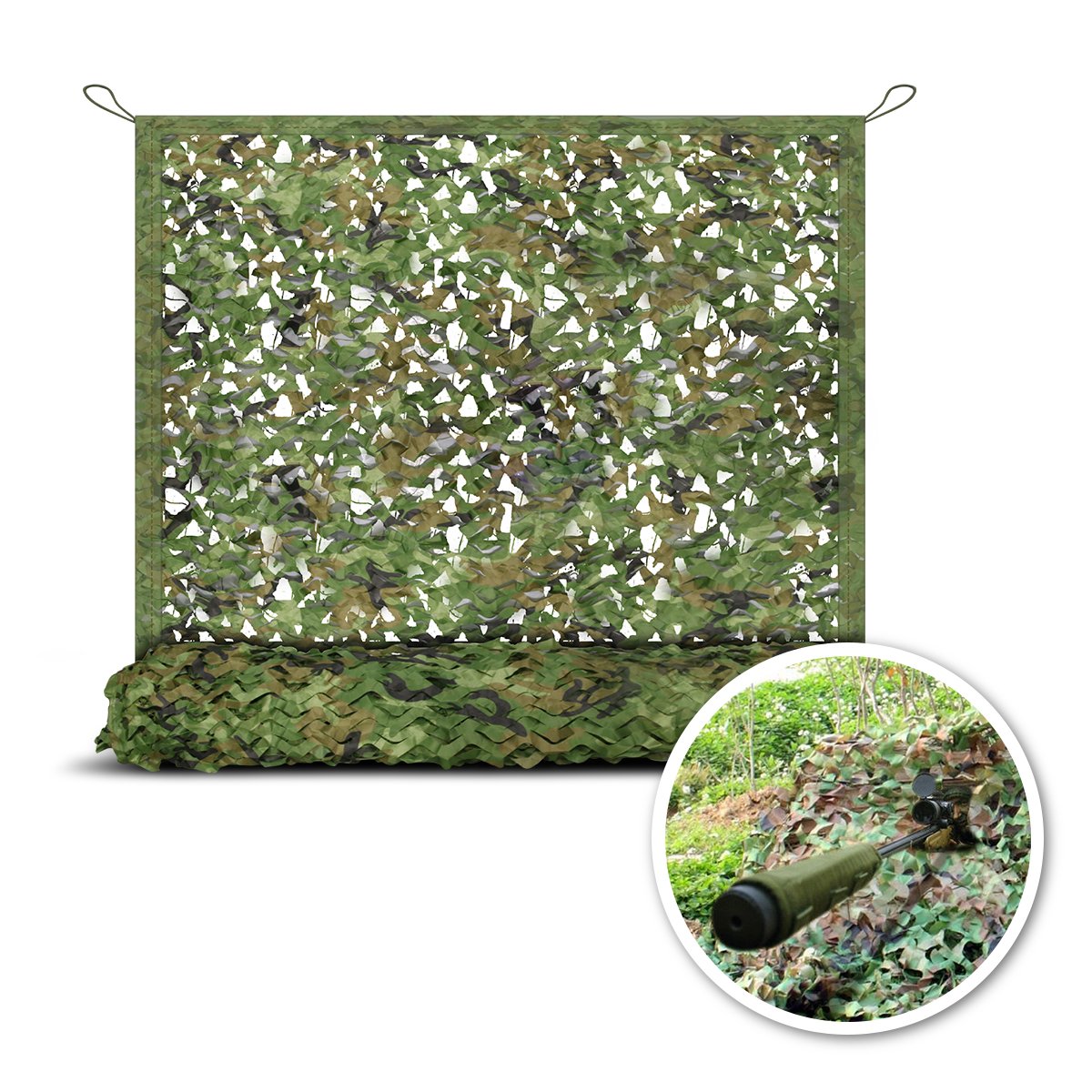 Camo Netting, Camouflage Mesh Netting for Hunting Blinds, Woodland Mesh Perfect Camonetting for Camping Shooting Hunting, Military Theme Party Decoration Sun Shade Outdoor 10x5ft