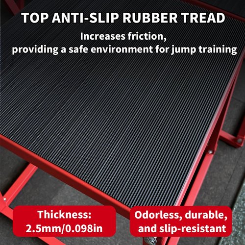 Hipicute Plyo Box Jump Platforms, 18 Inch Single Jumping Box for Men and Women for Home Gym,Red