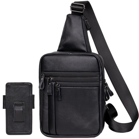 Ariscobull Tactical Sling Bag for Men - Concealed Carry Bag for Men - Small Tactical Backpack - Mens Fanny Pack Crossbody - Mini Backpack (Black)