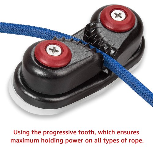 GANGUOLA Cam Cleat Ball Bearing Fast Entry for Line Sizes Upto 5/8-Inch, Aluminum, Sailing Sailboat Kayak(2PCS)