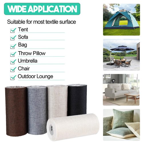 Autrends Canvas Repair Tape,Fabric Repair Patch,4×70 Inches,Outdoor Gear Patch, Waterproof,Self-Adhesive for Repairing Boat Covers,Tents,Sofas,Patio Umbrellas,Lounge Chairs,Awnings Beige2.0