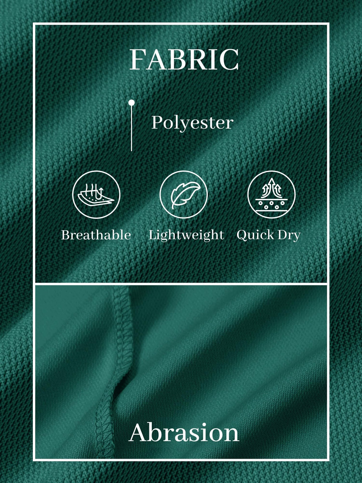 TACVASEN Mens Golf Shirt Dry Fit Mens Polo Shirts Short Sleeve Performance Golf Polos for Men with Collar Work Shirts Emerald Green, XL