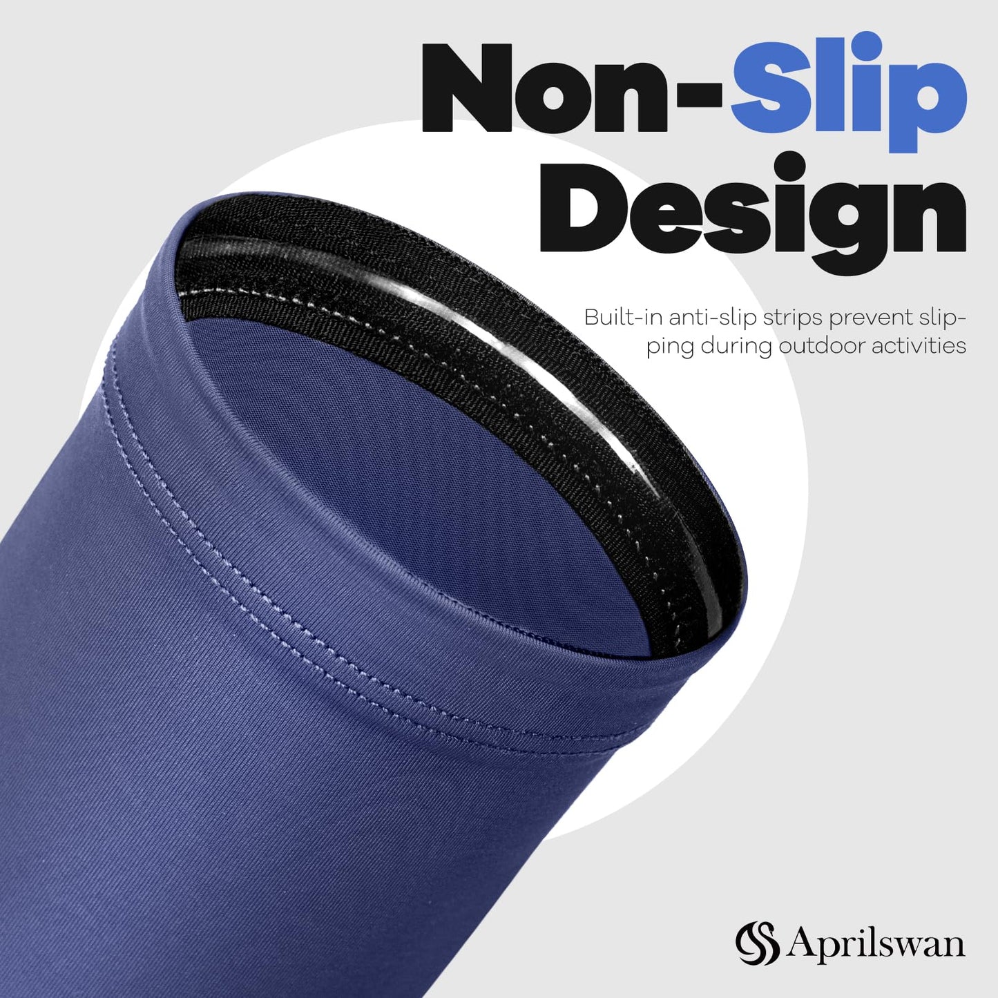 Aprilswan Arm Sleeves, UV Sun Protection Cooling Arm Covers for Men/Women