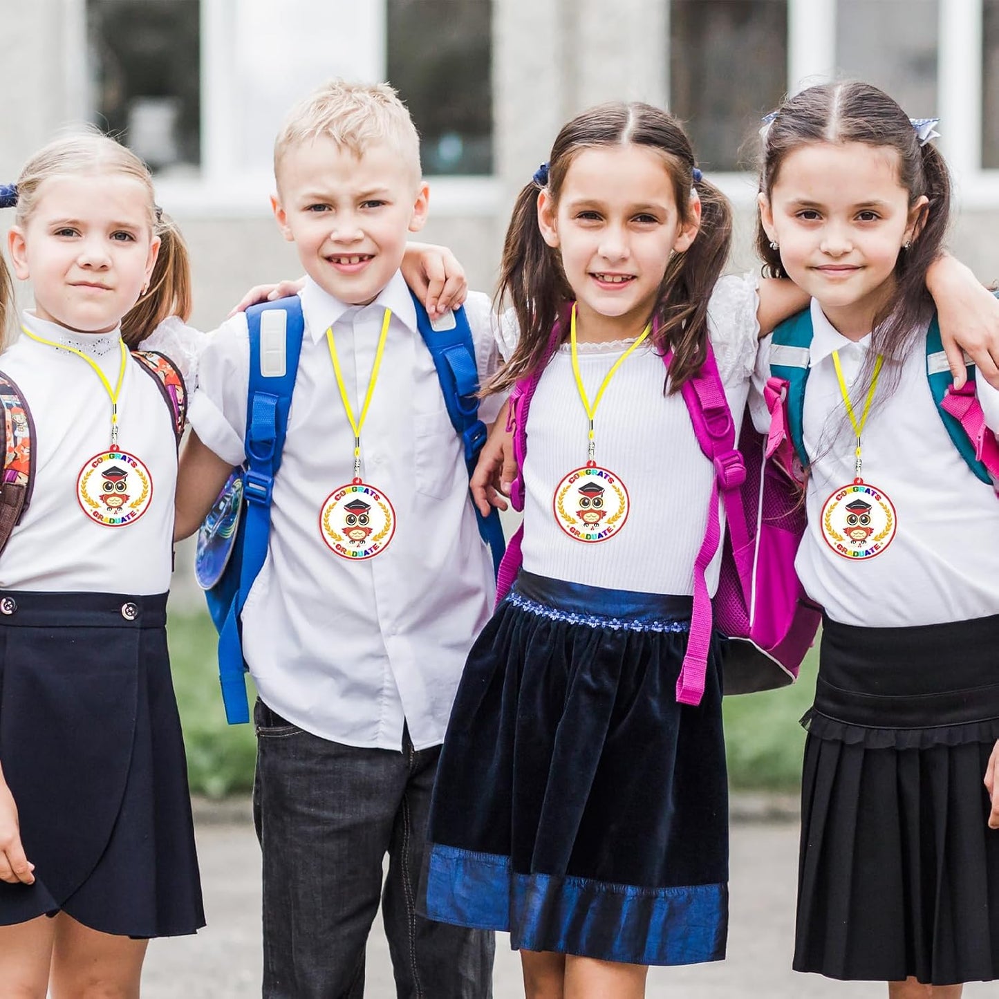 24P Pre-k Graduation Medals Silicone Graduation Award Medals For Kids 2 Inch Kindergarten Graduation Prek Graduation Gifts With Yellow Neck Ribbon Graduation Medal Preschool Graduation Party Favors