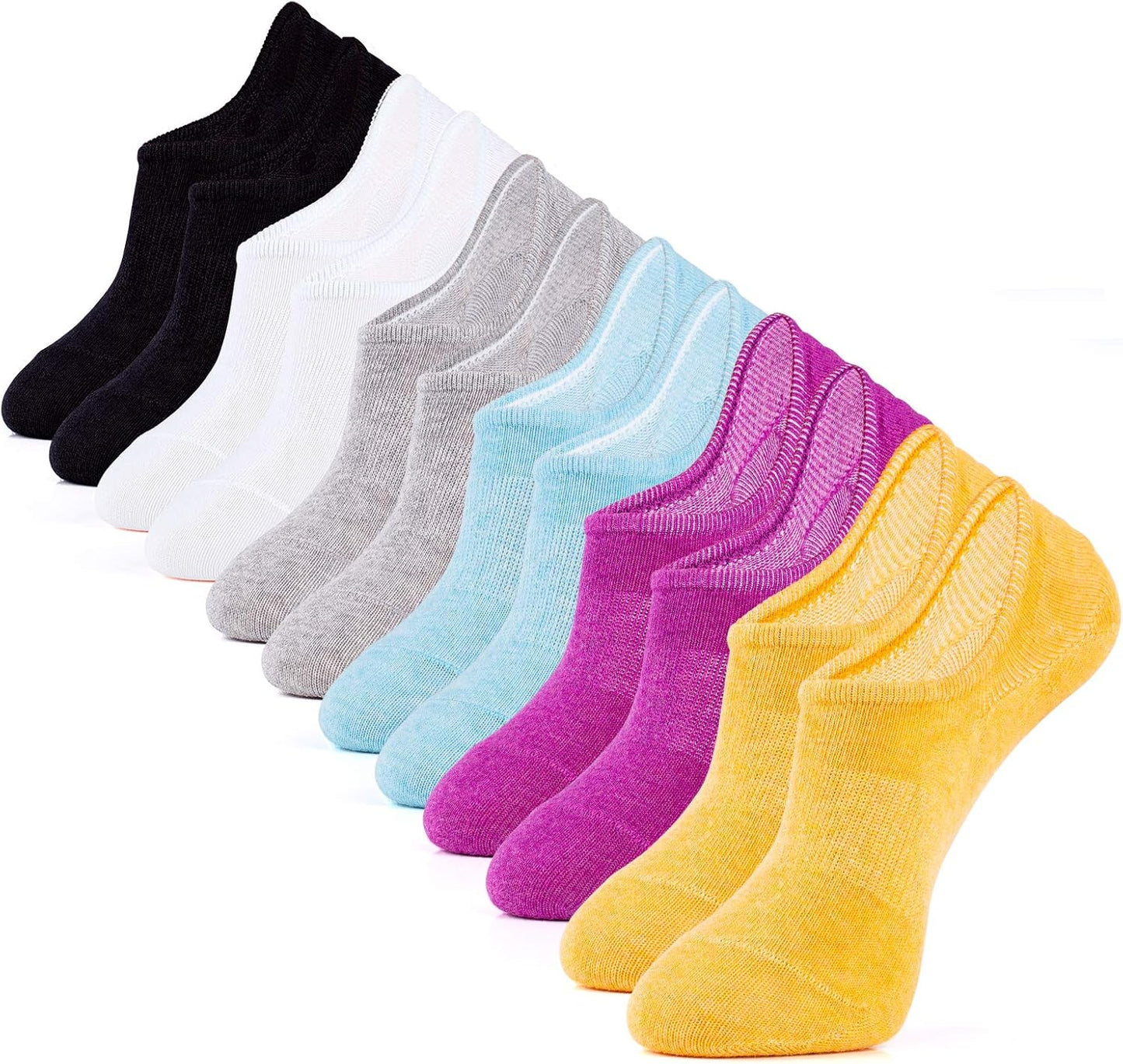 IDEGG No Show Socks Womens and Men Low Cut Ankle Short Anti-slid Athletic Running Novelty Casual Invisible Liner Socks