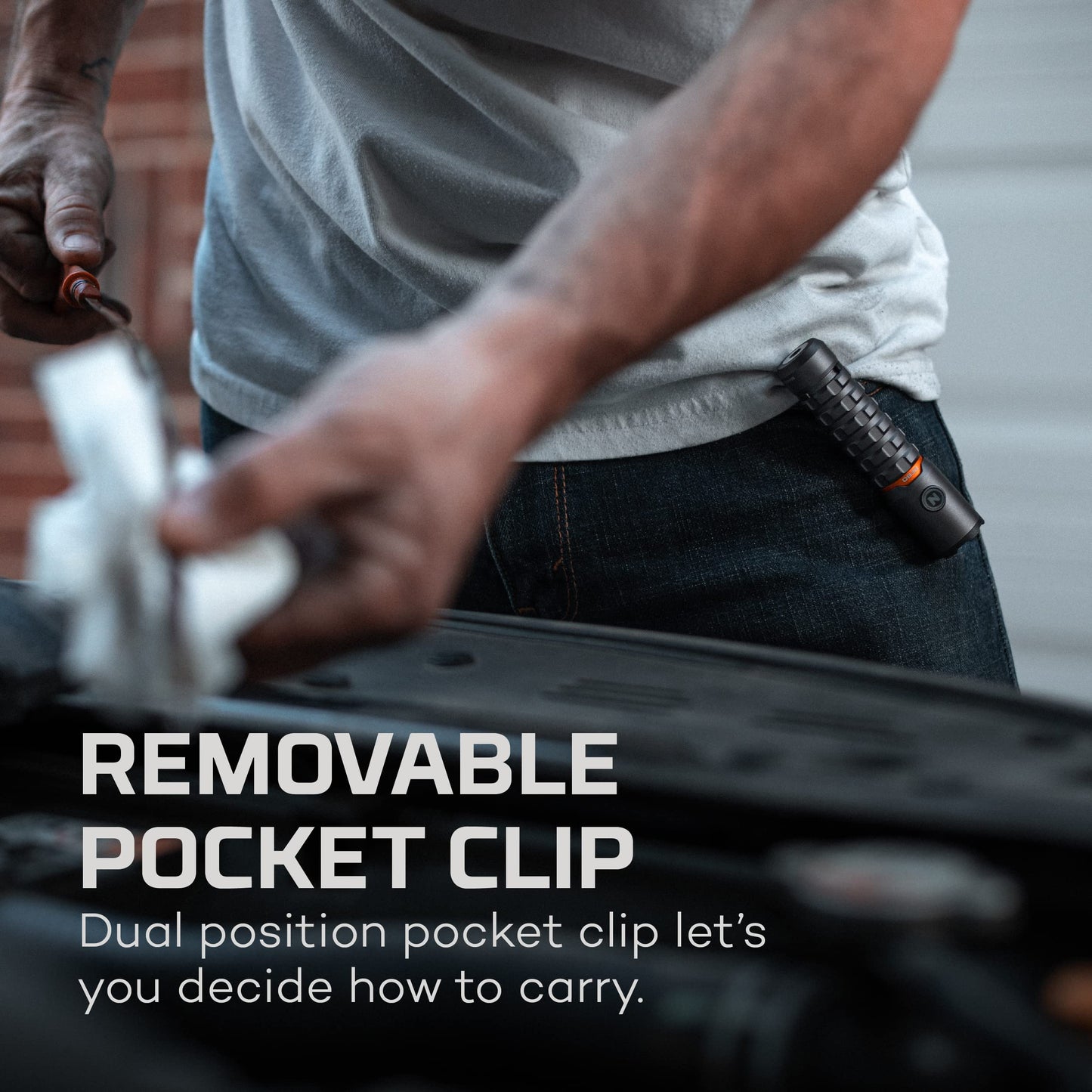 NEBO Torchy 2K Rechargeable Pocket Flashlight | 2000 Lumen Rechargeable Pocket Flashlight, 5 LED Light Modes, Water & Impact Resistant for Camping, Hunting, Hiking