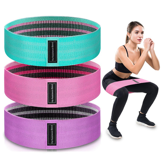 Exercise Bands, 3 Levels Fabric Resistance Bands for Working Out, Workout Bands Resistance for Women & Men, Multi-Colored Fabric Booty Bands for Leg Strength Training, Rehab, Yoga(Pink)