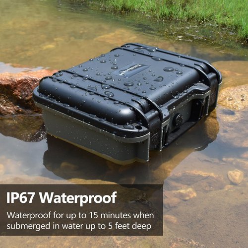 Turokacase Gun Cases for Handguns - TSA Approved Pistol Case with Dual-Layer DIY Customizable Cuttable Polyurethane Foam Insert for Glock, Smith & Wesson, Sig Sauer etc.