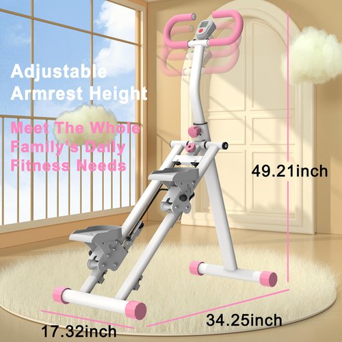 Stair Stepper for Home,Vertical Climber Machine Pro Series,Full-Body Cardio Workout Equipment with Adjustable Handlebar & Stable Frame - Home Gym Stair Stepper for Low-Impact Exercise (Pink)