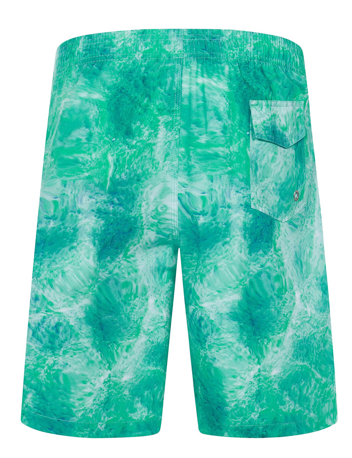 ELETOP Men's Swim Trunks Quick Dry Bathing Suit Swimming Board Shorts Mesh Lining Beach Swimwear Oil Painting Green M