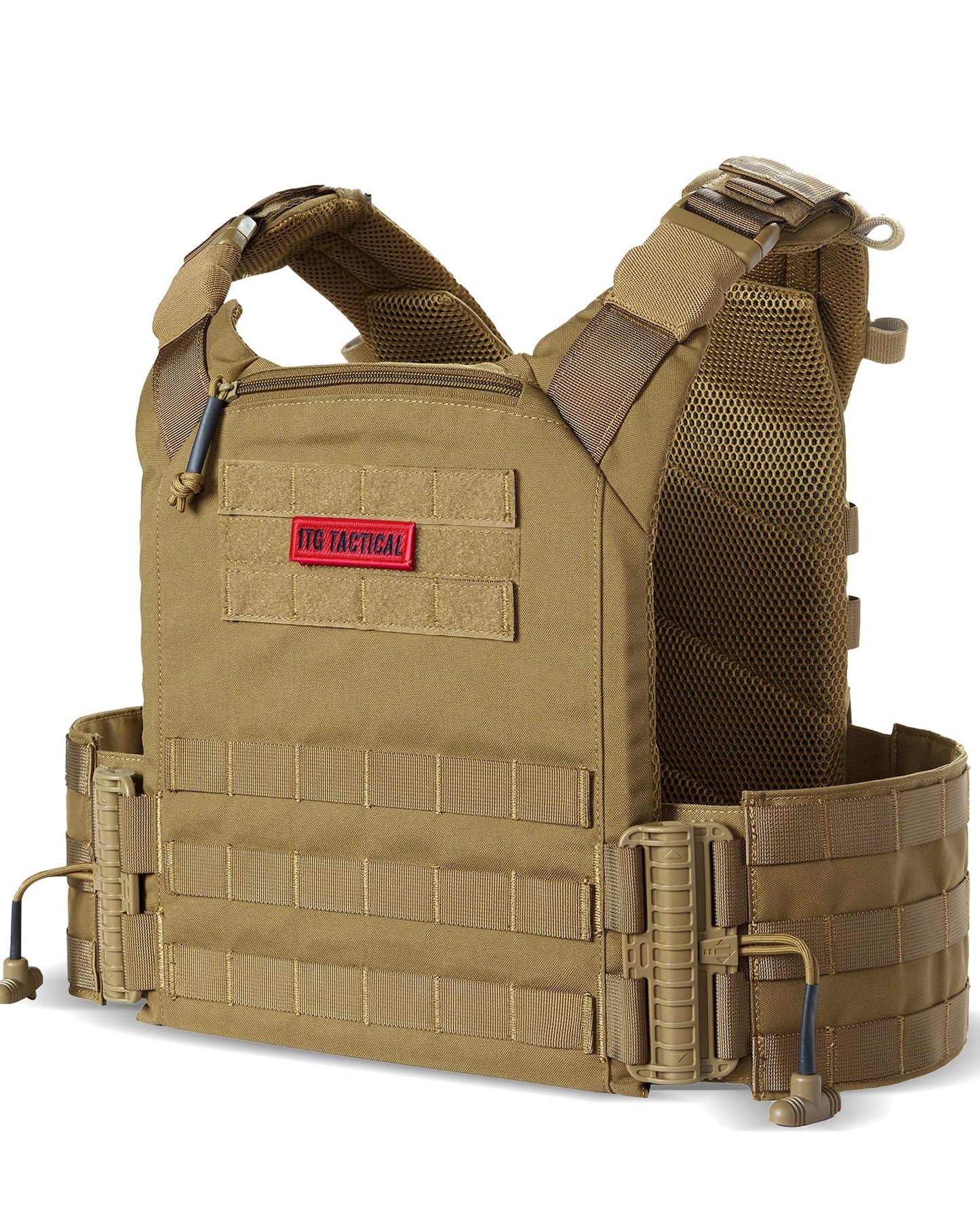 1TG Quick Release MOLLE Vest for Men Breathable and Adjustbale Vest, One Size Fully Adjustable