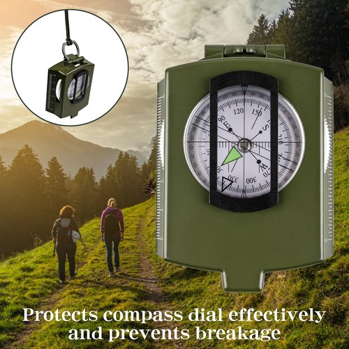 Compasses，Hiking Compass for Survival with ，Compass Survival，Waterproof Durable and Pocket-SizedTactical Survival Compass with Lanyard，Climbing Biking Exploring Geology, Outdoor Activities
