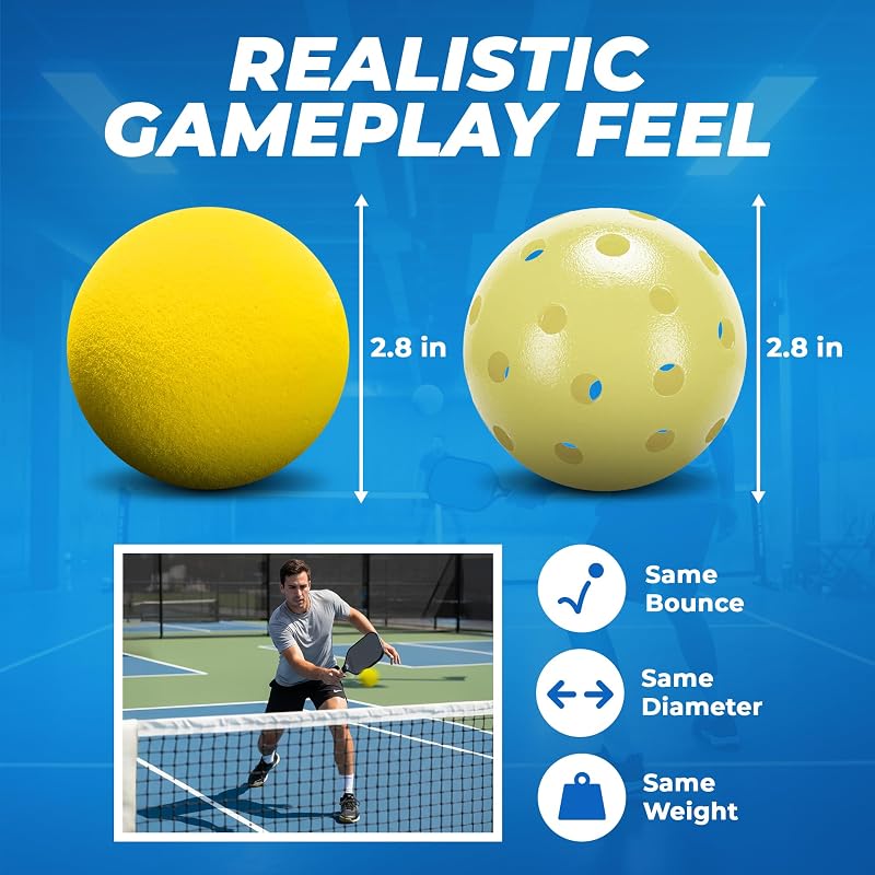 Tourna Whisperball - Quiet Foam Pickleball 4 Balls per Pack (Variation: 4)