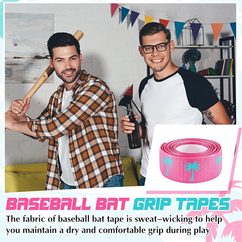 Pushglossy Pink Palms Bat Grip Tape - 1.5mm Non-Slip Baseball/Softball Grip