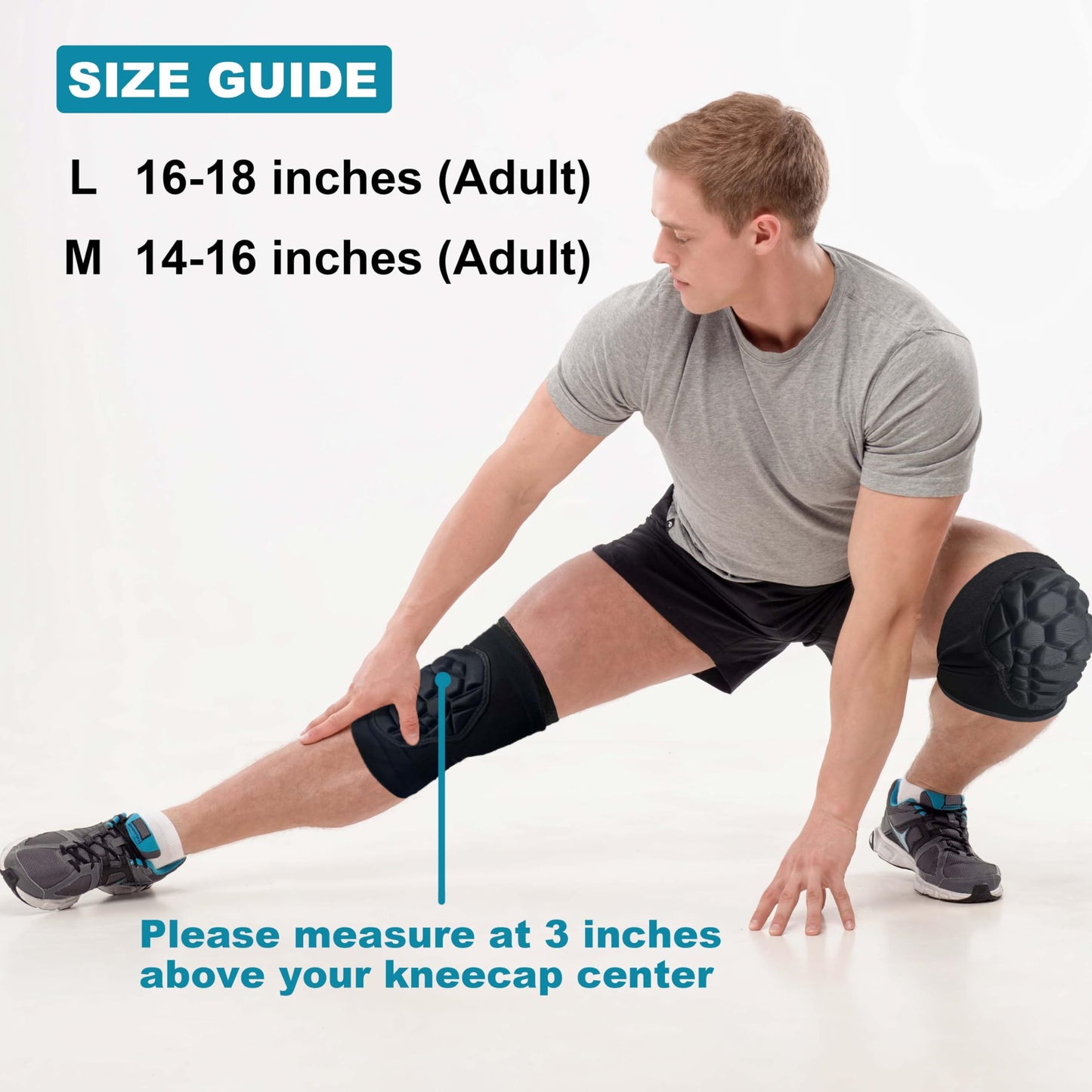 Men Women Knee Pads for Wrestling Volleyball Soccer, Flexible Lightweight Kneepads with Comfortable Foam Padding for Pole Dance Yoga Mountain Bike Skateboard, Youth Knee Pad for Sports & Work, Black M