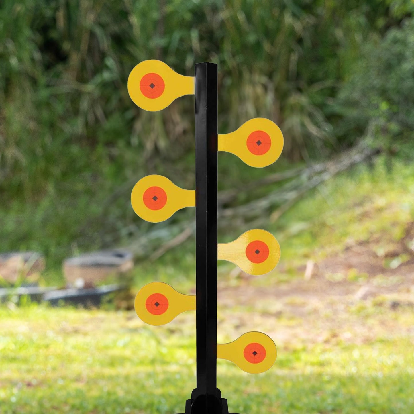 Birchwood Casey Handgun Dueling Tree Target with AR500 Steel Paddles, World of Targets - Shooting Stand Equipment with Accessories for Outdoor Practice and Training