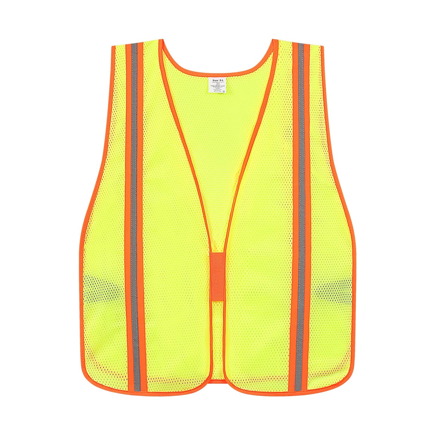 Meiosuns Reflective High Visibility Safety Vest for Men Women Class 2 Hi Vis Breathable Mesh Vests Neon Safety Jacket with Elastic Band for Construction Work Meets ANSI/ISEA Standards (Yellow, XL-3XL)