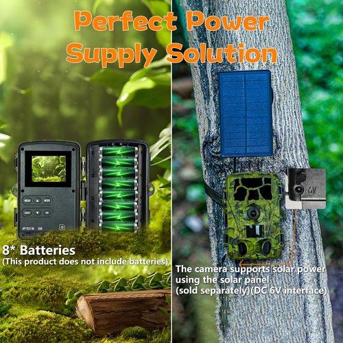 5K Trail Camera, WIFI 60MP Camera, 64GB SD Card, APP Control, Night Vision for Outdoor, Monitoring Game Cameras for Wildlife, Motion Activated 0.2s, IP66 Waterproof, 120°Wide Angle, H.264 MP4 Video
