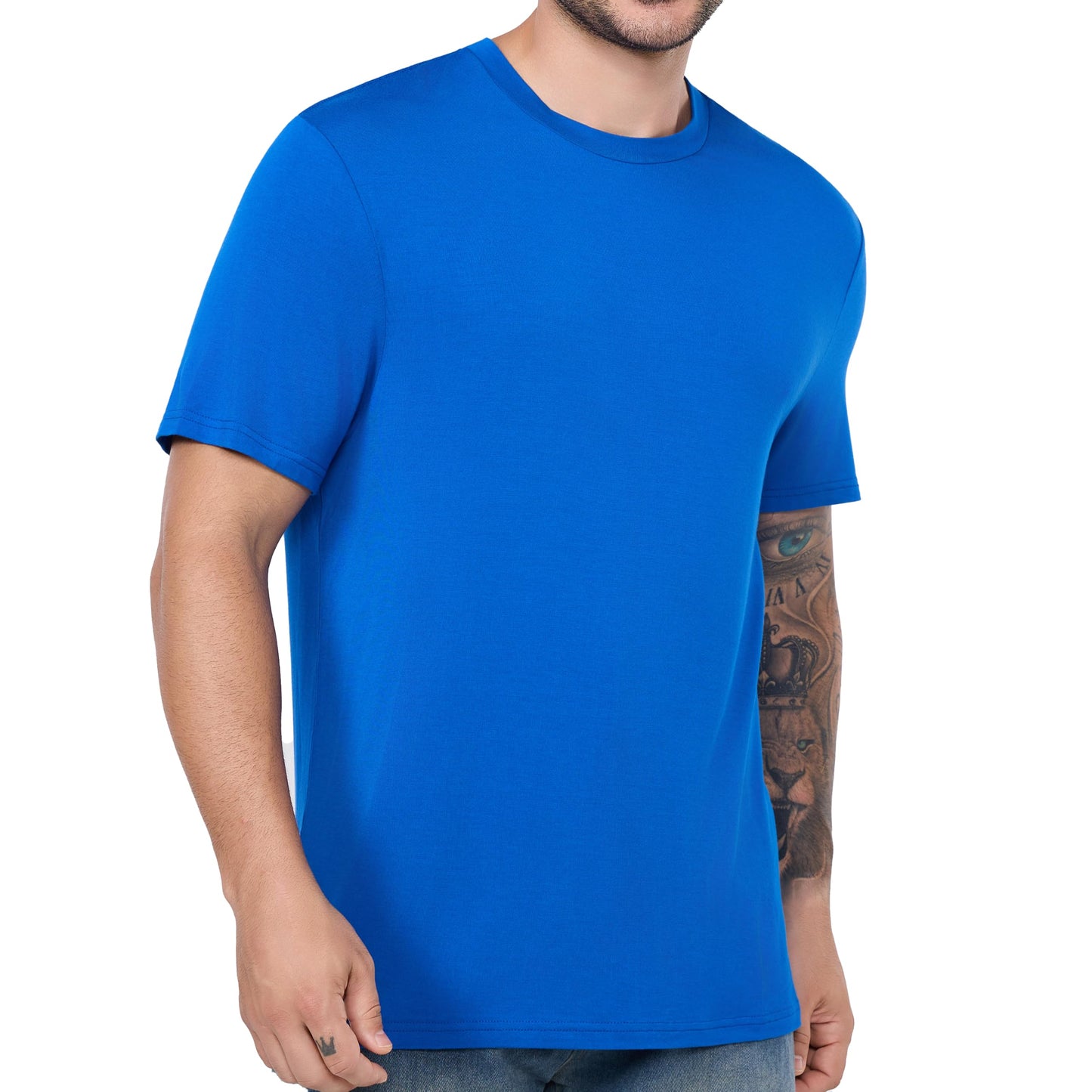 Merino Summit Men's Cooling Bamboo Viscose T-Shirts for Summer True Blue