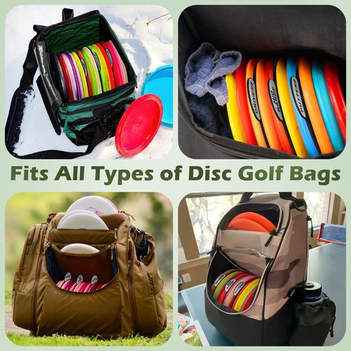 ElectricWise 3PCS Disc Golf Bag Dividers, Disc Golf Rack Divider Inserts, Disk Storage Sort Organized and Easy to Access, Include Driver, Mid-Range, Putter, Fairway Drivers, Approach,Rollers for Gifts