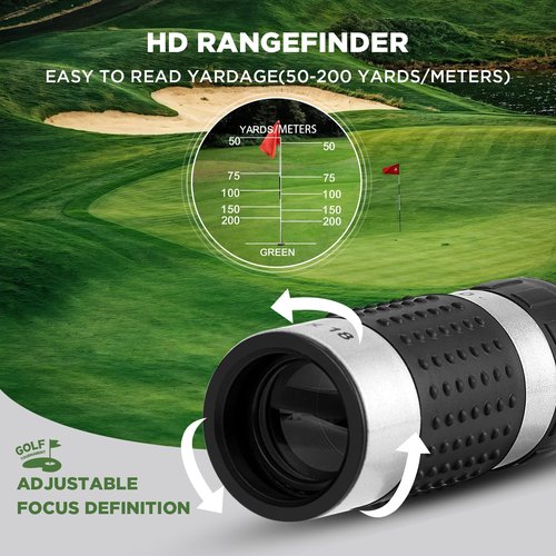 SANLINZOM Golf Accessories for Men and Women for Golfers, Accessories Set in Hi-End PU Case with Golf Balls, HD Rangefinder, Golf Tees, Cleaning Brush, Divot Knife, Scorer, Golf Ball Clamp (Brown)