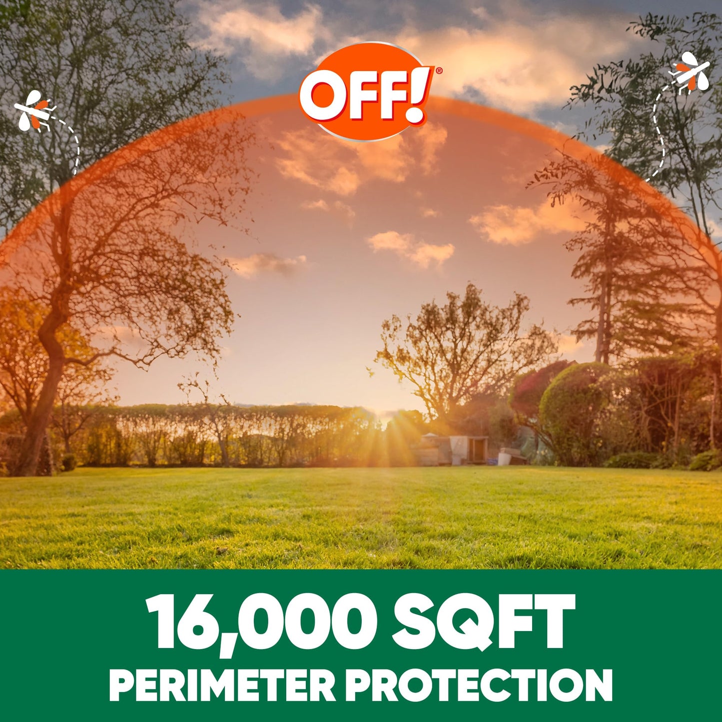 OFF! Backyard Bug Control Pretreat, 32 oz, Outdoor Bug Treatment, Covers up to 16,000 sq. ft., Kills for up to 8 Weeks, With a Convenient Hose Connection