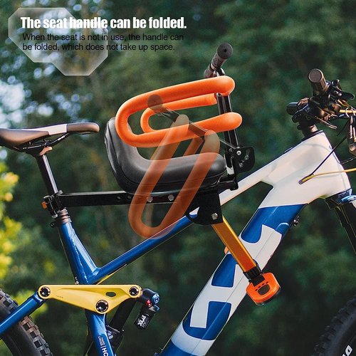 OUSEXI Front Toddler Bike Seat, Retractable Kids Bike Seat Front Mounted with Fence,Suitable for Children 2~6 Years…