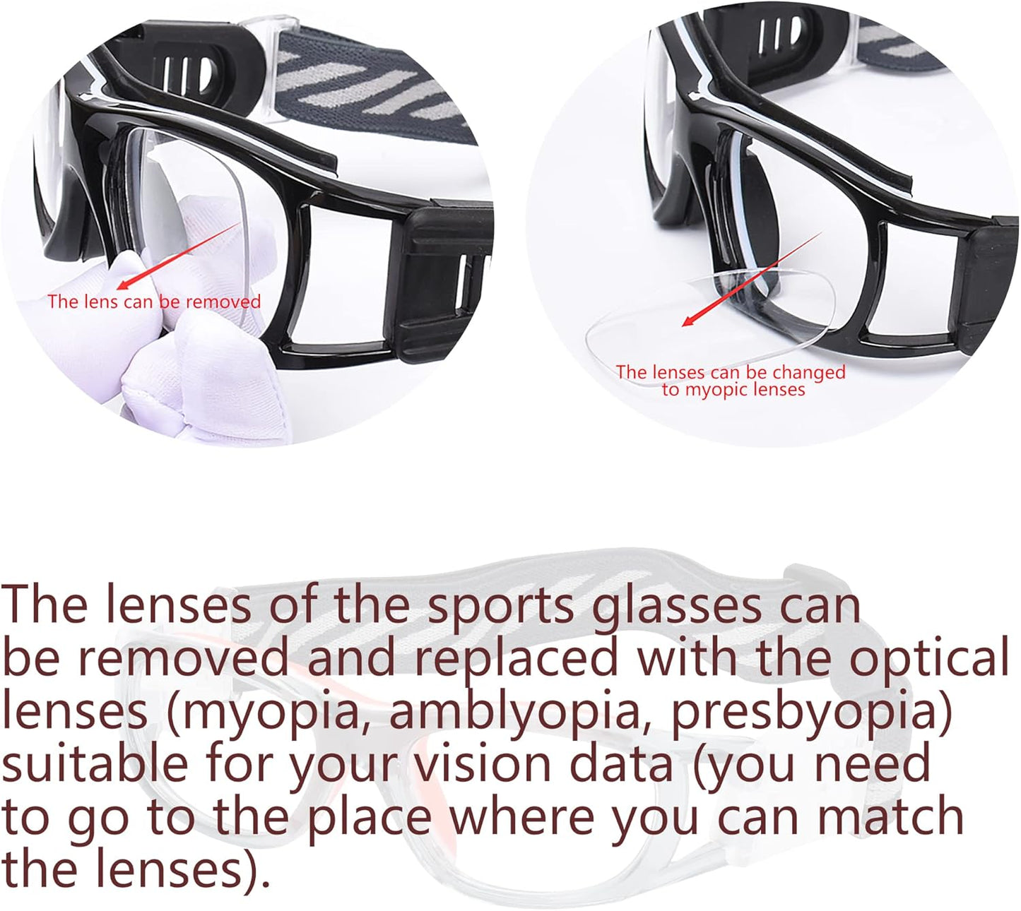 ''N/A'' Kids Sports Glasses Basketball Football Safe Training Goggles Anti Fog 7-12