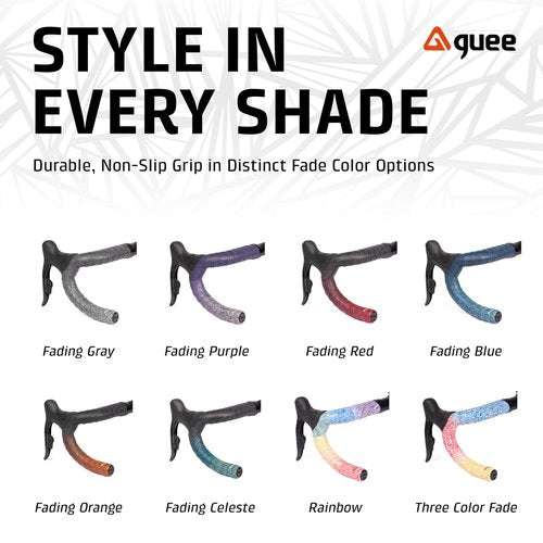 GUEE Attitude Fade Road Bike Handlebar Tape with Shock-Absorbing EVA Foam & Eco-Friendly TPU, Anti-Slip Cycling Bar Tape for Enhanced Grip and a Comfortable Ride (2 Rolls) (Fading Red)