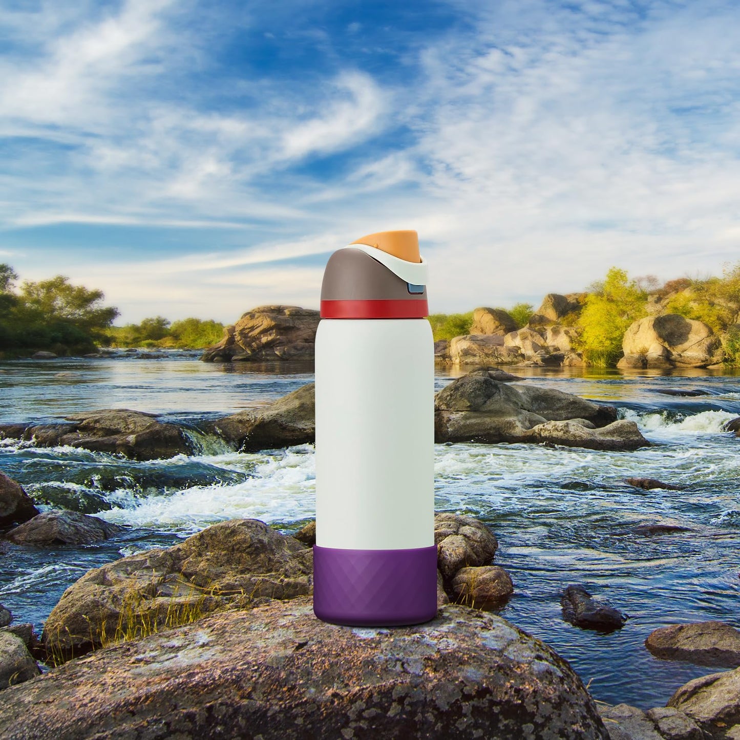 Silicone Boot for Owala Water Bottle 32 oz, Anti-Slip Protective Sleeve for FreeSip/Twist/Flip Stainless Steel Water Bottles Accessories