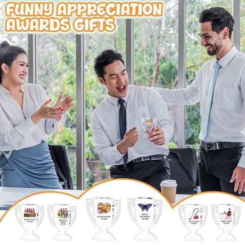 OurWarm 30Pcs Employee Appreciation Gifts Reward, Employee Appreciation Gifts Bulk Clear Acrylic Trophy, Mini Trophies Group Gifts for Coworkers, Best Awards and Trophies for Teacher Nurse Office Team