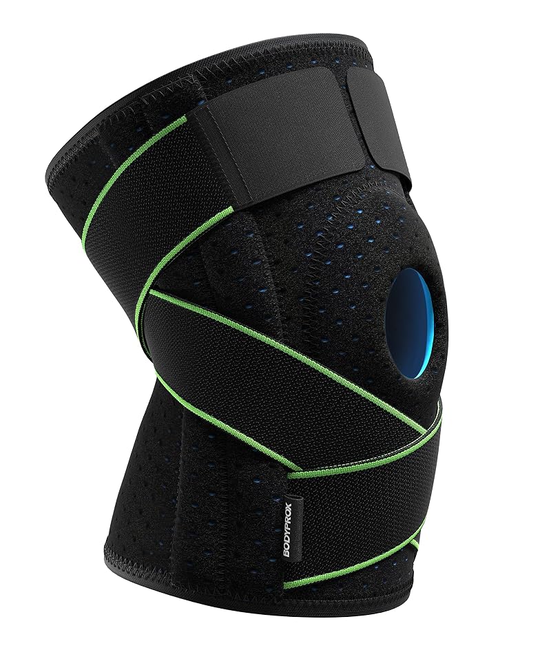 Bodyprox Knee Brace with Side Stabilizers & Patella Gel Pads - Large