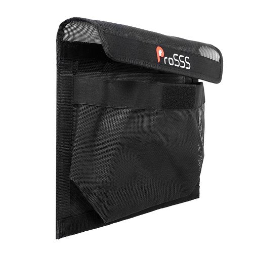 ProSSS (1/2 Pack) – 13.7" x 9.8" – Boat Storage Mesh Bag with Secure Mesh Lid Leak-Proof Design, Strong Adhesive Backing – Ideal Boat Organizer for Tools & Gear – Must-Have Boat Accessories