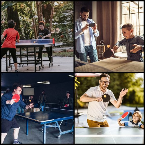 XGEAR Anywhere Ping Pong Equipment to-Go Includes Retractable Net Post, 2 Ping Pong Paddles, 3 pcs Balls, Attach to Any Table Surface