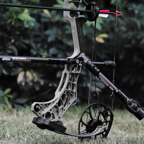 LWANO Single Side Adjustable V-Bar Mount Quick Disconnect Bow Rod Stabilizer, Archery Compound Recurve Bow Stabilizer Single Sidebar Back bar stabilizer Mount