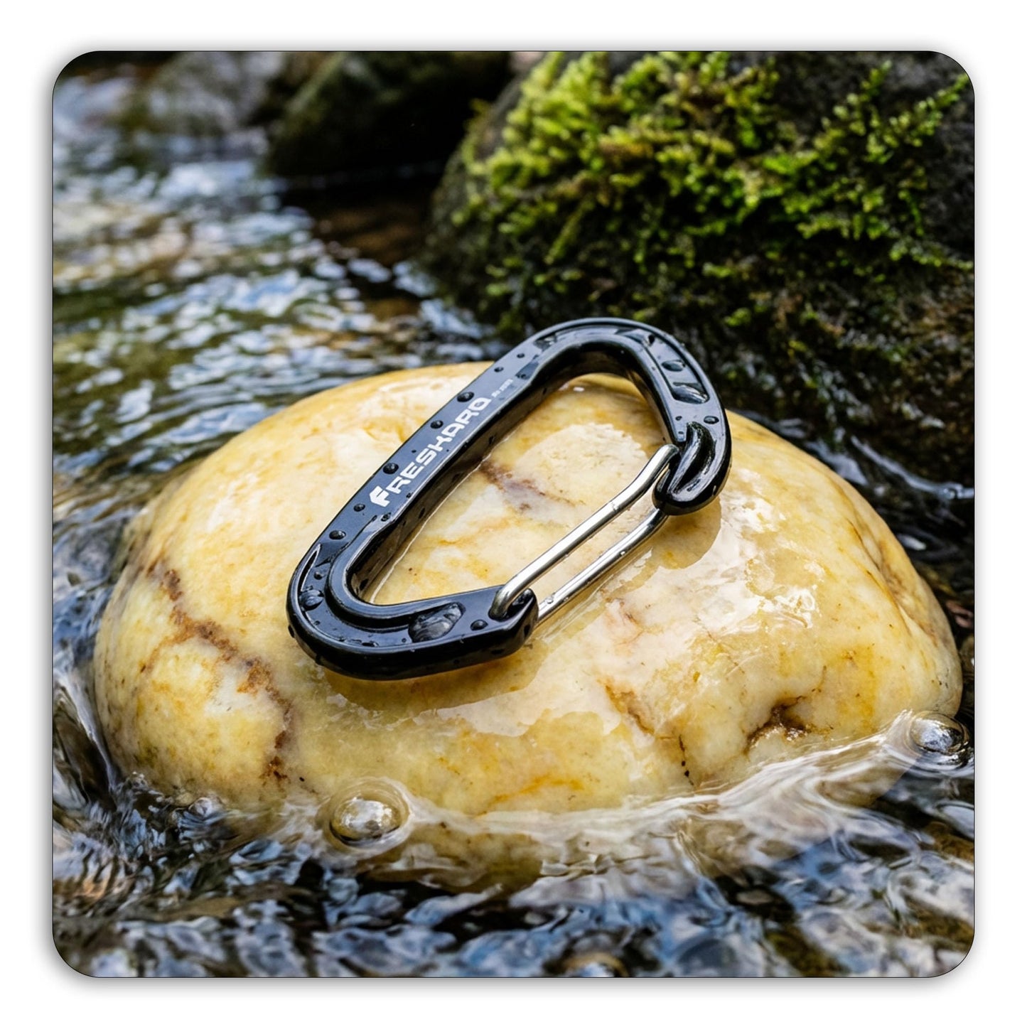 FresKaro 5pcs Nano Carabiner Clips, 8kN 1798lbs, Small Sturdy, Reliable Time-Tested Strong Spring Wiregate, Mini Size 2.37inch, Choice of 5colors