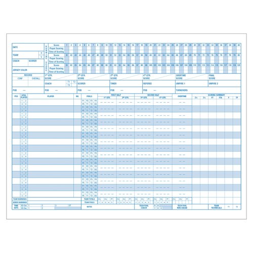 Champion Sports unisex BB1 coach and referee scorebooks, White, 30 GAMES US