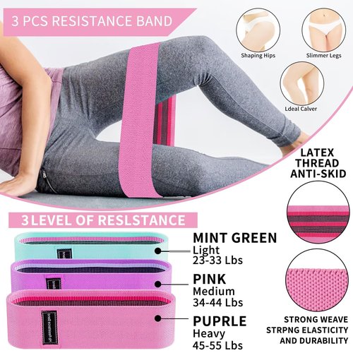 SINYWAY Barbell Pad Set, 10 Pcs Barbell Squat Pad for Hip Thrusts, Lunges, Leg Day with 2 Gym Ankle Straps, 3 Hip Resistance Bands, 2 Lifting Strap, Barbell Pad and Carry Bag