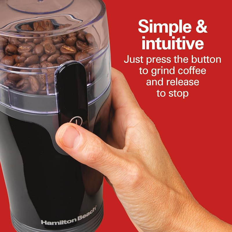 Hamilton Beach Fresh Grind Electric Coffee Grinder - Up to 12 Cups, Black