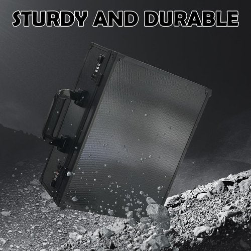 SUGOOE Toploader Card Storage Box for 3’’ X 4’’ 35pt Rigid Cards, Combination Lock Storage Box with 6 Removable Dividers, Sports Card Case