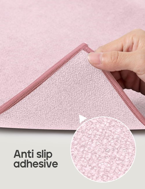 Heathyoga Stickyfiber Hot Yoga Towel with Silicone Grip & Free Spray Bottle, Microfiber Non-Slip Mat Towel for Hot Yoga, Bikram, Pilates and Fitness (Pink)