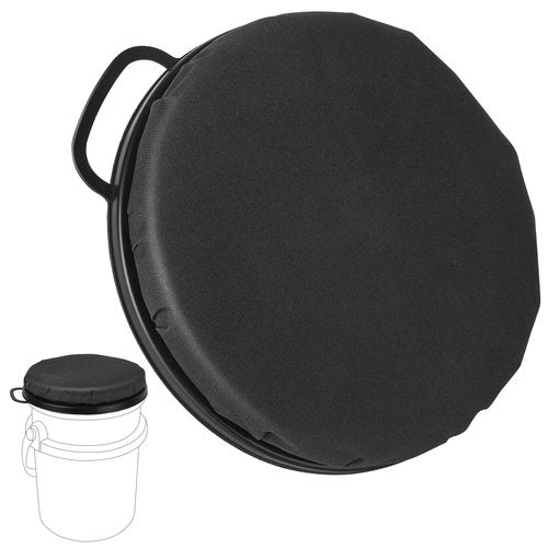 Wizcave 5 Gallon Bucket Seat for Yeti Bucket Only, Swivel Bucket Lid with Padded Top for Cozy Sitting, Bucket Seat Cushion for Outdoor Fishing,Hunting,Gardening,Camping,Car Washing, Baseball Training