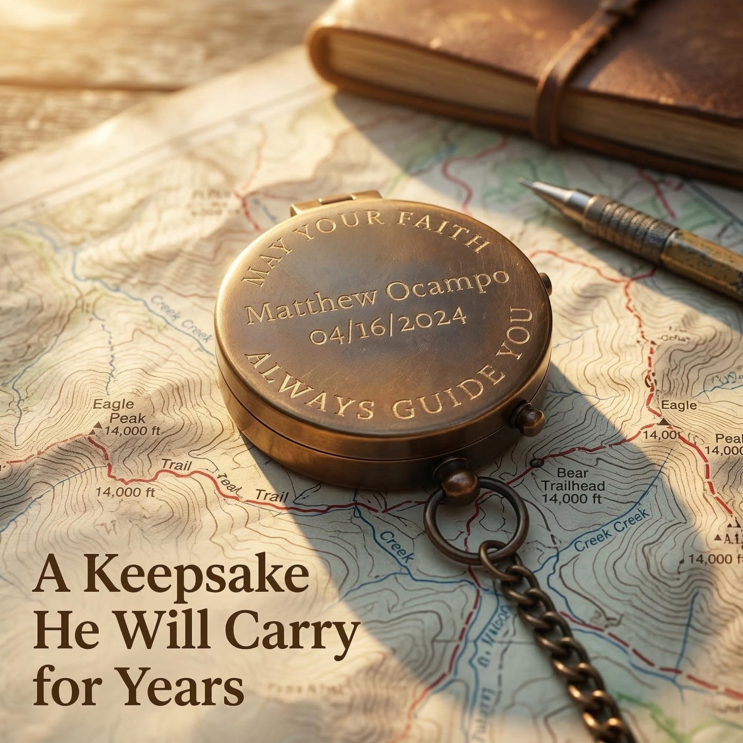 Personalized Confirmation Gifts for Boys – Engraved Christian Compass