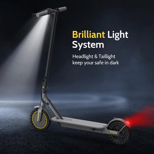 NAVIC T5 350W Electric Scooter Adults, 8.5" Solid Tires, Up to 19 MPH, and 22 Miles Long-Range, Foldable E-Scooter with App Control